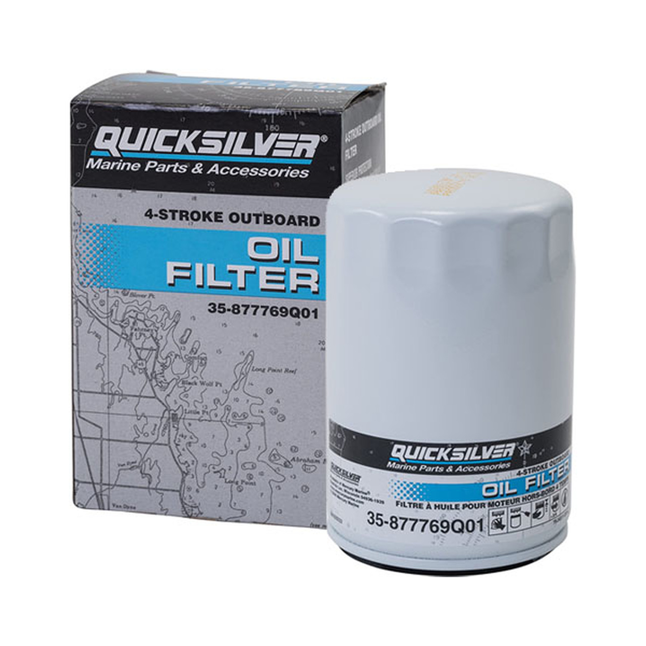 Quicksilver Verado Oil Filter for 6 Cylinder L6 4 Stroke Verado Outboards