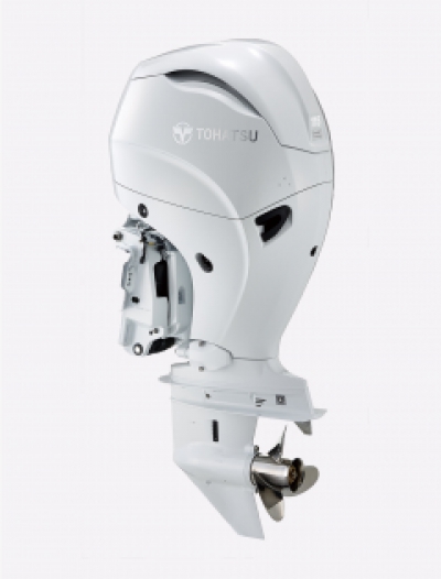 115HP Tohatsu Long Shaft MFS115A in BELUGA WHITE EFi Power Tilt Remote Control 4-Stroke Outboard Motor IN STOCK!! image