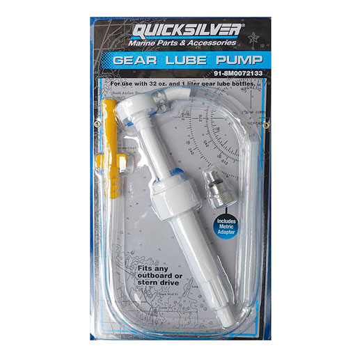 Quicksilver Gear Lube Pump & Metric Adapter Kit for 1L Bottles
