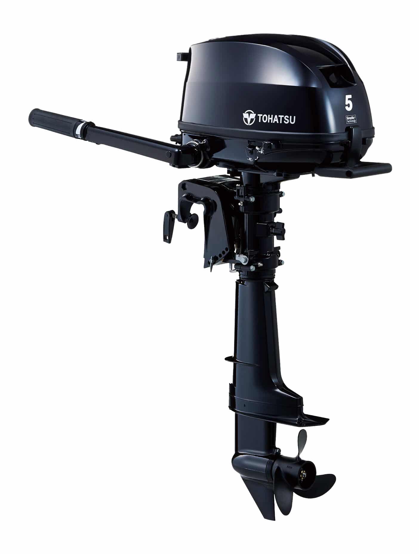 5HP Tohatsu Short Shaft 4-Stroke Outboard Motor with 12 Litre External Fuel Tank