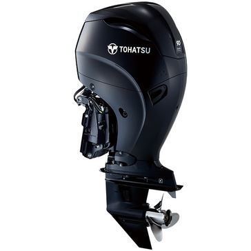 90HP Tohatsu Long Shaft EFi Power Tilt Remote Control 4-Stroke Outboard Motor IN STOCK!! with 25L Tank & Line